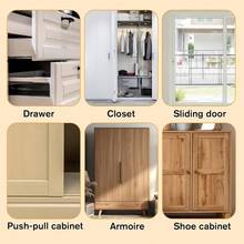 Bộ 4 chốt nam châm cửa tủ, khóa từ tính chịu lực cao, cố định bằng vít, dùng cho tủ quần áo, nhà bếp, bằng thép không gỉ, khóa từ tính cho ngăn kéo đôi (màu đen) - Đen-4 Chiếc - Xem 6