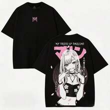 Playera Marin Kitagawa My Dress-Up Darling 100% Algodón Unisex S-3XL, A347 Camiseta Streetwear Negro para Fans de Anime, Cómoda y Duradera - Negro - Ver 5