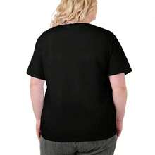 Bebe Café,  Libros, Sé Feliz - Camiseta Gráfica de Talla Grande para Mujer - Negro - Ver 2