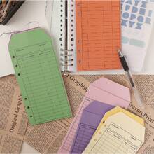 12Pcs Vintage Kraft Paper Budget Envelopes, Colorful Cash Saving Envelopes With Expense Tracking Sheets, European Style Money Organizer For Personal Financial Management - Multiple Styles - View 5
