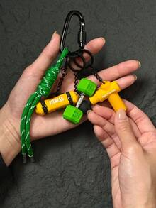 Series Creative Design Colorblock Sweet & Cool Sporty Style Bag Charm, Summer Fashion Savior Keychain, Backpack Pendant, Jewelry Keychain - Multicolor - View 8