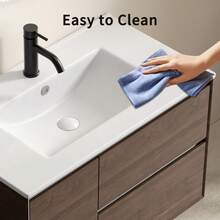 24 Inch Bathroom Vessel Sink Ceramic Bathroom Vanity Sink Top With Overflow No Drain Convenient For Storing Personal Items - Glossy White - Only 24inch Sink1 - View 4