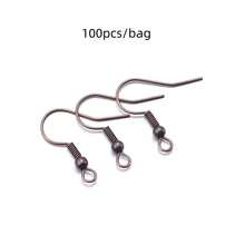 100/200pcs/Pack Iron Earring Hooks, Spring Earring Hooks With Beads, Minimalist Earring Findings, DIY Jewelry Making Earring Components - Ear Hooks - View 15