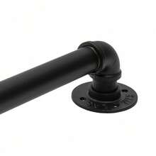 5ft Black Galvanized Iron Stair Handrail - Stylish Wall-Mounted Support - 預設 - 查看 8
