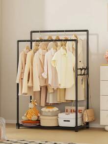 Estantería y perchero de varios niveles - Diseño compacto y ahorra espacio, estructura de plástico resistente, apto para cocina, baño, dormitorio, oficina, almacén, garaje - Fácil montaje, estantes prácticos de varios niveles, estantería para el hogar, requiere montaje manual - Multicolor - Ver 8