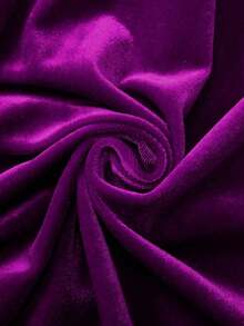 Vestido con cuello de halter y bajo de cola de sirena para mujer, vestido elegante sin espalda con pliegues sin mangas y ajuste ceñido color rosa intenso liso para fiestas y salidas nocturnas, vestido largo de mujer para primavera/verano - Morado - Ver 5