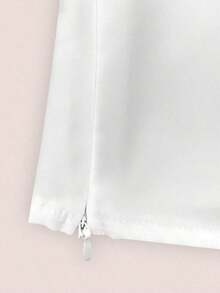 Blusa de mujer nueva y elegante con bajo asimétrico y mangas con volantes, ropa casual para vacaciones, uso diario, adecuada para el Día de San Valentín, Carnaval, playa, vacaciones de verano - Blanco - Ver 4