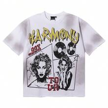 Custom-Made HARMONY Foreign Trade T-Shirts With Printed Designs, Minimum Order Of One Piece, Unisex Short-Sleeved T-Shirts From A Fashion Brand In Pure Cotton. - 黑色 - 查看 12