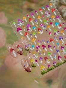 Hình dán móng tay mini hình trái cây dập nổi 5D, dâu tây, dưa hấu, anh đào, trang trí móng tay mùa hè tươi mát tự làm. - Nhiều màu - Xem 6