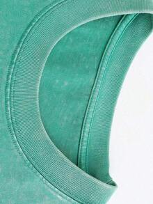 Camiseta de Verano para Hombre 2026 - Treaty Oak Revival No Vacancy, Diseño de Estampado Reversible, Estilo Urbano Retro, Cuello Redondo, Manga Corta, Algodón Lavado de 230g, Adecuada para Uso Diario Casual, Ropa Informal, Camisetas Blancas, Atuendo para el Día de San Valentín, Mardi Gras, Camisetas de Verano, Para Mujer, Atuendos de San Valentín para Mujer, Camisetas de Mujer, Fairycore, Superbowl, Trajes Elegantes de Mujer - Verde - Ver 3