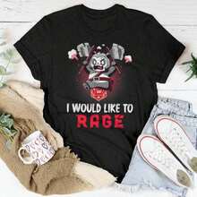 Me gustaría camiseta de mujer para jugadores de mesa de Rage Barbarian Panda. - Negro - Ver 3