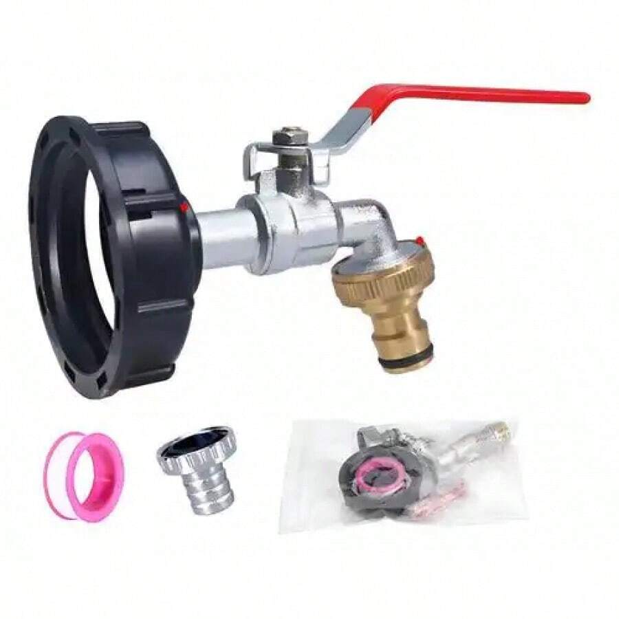 IBC Tank Adapter 1000L Coarse Thread 60mm To 15mm Dark Gold Adapter - 1 - View 1