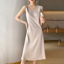 Plus Size Dresses - Champagne Color - View 1