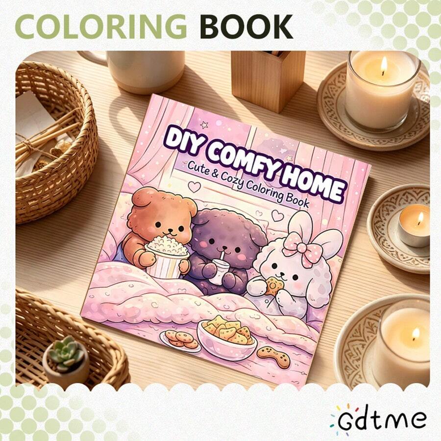 GDTME 1 本春季咖啡馆主题涂色书,24 页加厚珠光纸,尺寸 7.87*7.87 英寸,适合初学者绘画,缓解办公压力,促进亲子互动,是馈赠佳品,适合节日聚会和活动赠送朋友,有助于缓解压力。也是文具和学习用品、精彩音乐节和婚礼季的理想小礼物。办公用品,学习用品 - GY613 - 查看 1