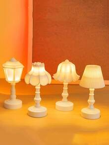 1pc Flower/Tower/Stripe/Lotus Shaped LED Decorative Light, Mini Tabletop Atmosphere Lamp, Home Decor For Bedroom, Suitable For Bedside, Mother's Day Cozy Decoration, Bedroom Decor Nightlight, Table Lamp, Night Light - Warm Light - View 10