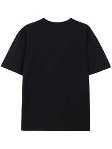Camiseta con Gráfico de Ateísmo - Camiseta de Manga Corta Pura para Hombre, Adecuada para Ropa Casual y Deportiva, Perfecta para Todas las Estaciones - Negro - Ver 2