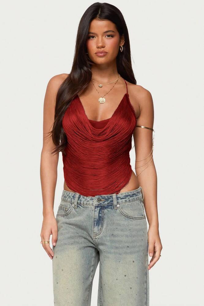 Women Tank Tops & Camis - 紅色 - 查看 1