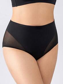 1pc Women High Waist Comfortable Shaping Seamless Slimming Bodysuit - Black - View 5