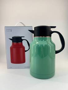 1.8L Large Capacity 304 Stainless Steel Insulated Kettle With Detachable Tea Infuser Safety Latch Single Hand Operation Leakproof Wide Mouth Drip Proof Spout Thermal Pot For Coffee Thick Soup Arabian Mint Tea Household Drinkware - Multicolor - View 13