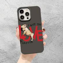 New Hot-Selling Mobile Phone Case With Cute French Bulldog Pattern, Anti-Fall Design, Protective Cover For Both Men And Women, Large Hole Matte, Ultra-Thin, Shockproof, Fashionable And Creative, All-Inclusive Thickening, Suitable For Iphone11, 12, 13, 14, 15, 16 Pro Max, XS, XR, X, 7, 8plus, Mini, SE, Classic And, Can Be Gifted To Male Or Female Friends - màu đen - Xem 6