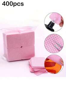 2000/1000/200 miếng khăn lau móng tay - Miếng tẩy sơn móng tay chuyên nghiệp không xơ, khăn lau gel UV, dụng cụ làm sạch trước và sau khi làm móng (Màu hồng) - Hồng - Xem 15