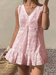 Women Midi Dresses - Rose - View 3