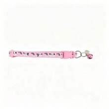 1pc Upgraded Cat/Dog Collar With Cat Pattern And (Small Bell + Round Bead Twist Pendant) - Soft & Comfortable, Adjustable Size, Available In Multiple Vibrant Colors (Pink, Yellow, Green, Red, Blue, Purple) - Ideal Pet Gift For Cats And Dogs - Multicolor - View 12