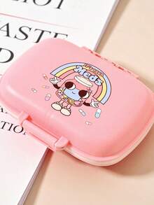 Cute Pill Pattern Printed Portable Pill Box, Moisture-Proof Medicine Storage Box, Compartmentalized Travel Pill Box, Daily Small Pill Box Suitable For Pocket Or Handbag, Reusable Unisex Medicine Vitamin Storage Box, Medication Planner, Daily Carry Small Pill Box For Storing Vitamins, Medications, Nutritional Supplements, Travel Essential Accessory - Multicolor - View 20