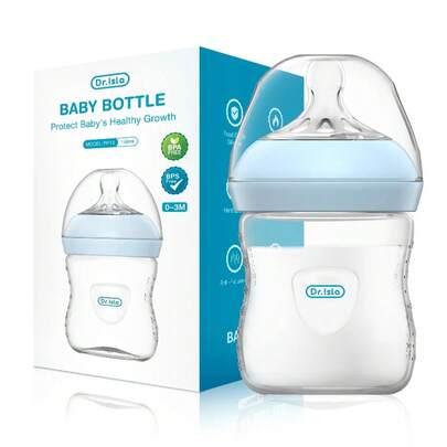 Biberón PP para Recién Nacidos 150/240/330ML con Asa, Biberón Anti-Cólicos de Cuello Ancho, Suministros de Alimentación Anti-Asfixia para Bebés, Libre de BPA.