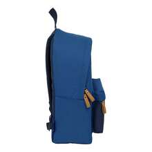 | Double School Backpacks El Pulpo For Laptop And Tablet, Padded Anti-Theft Back Compartment, Double Pull On Main Zipper, Front Zipper Pocket, Top Handle, Navy - Option 10 - View 4