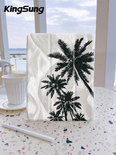 Kingsung Ốp máy tính bảng họa tiết cây dừa, tương thích với iPad Air 8 (M4) 2026 (11 inch), Air 8 (M4) 2026 (13 inch), 9.7/10.2/10.5/10.9/12.9/Pro 11, iPad Air 8 (M4) thế hệ thứ 10 2026 (11/13 inch), cũng phù hợp với Galaxy Tab S6 Lite 10.4 inch. Phù hợp với Kindle Paperwhite thế hệ thứ 12 2024, Kindle thế hệ thứ 11 2022. Chống rơi vỡ, chân đế thông minh/chức năng tự động bật/tắt màn hình.