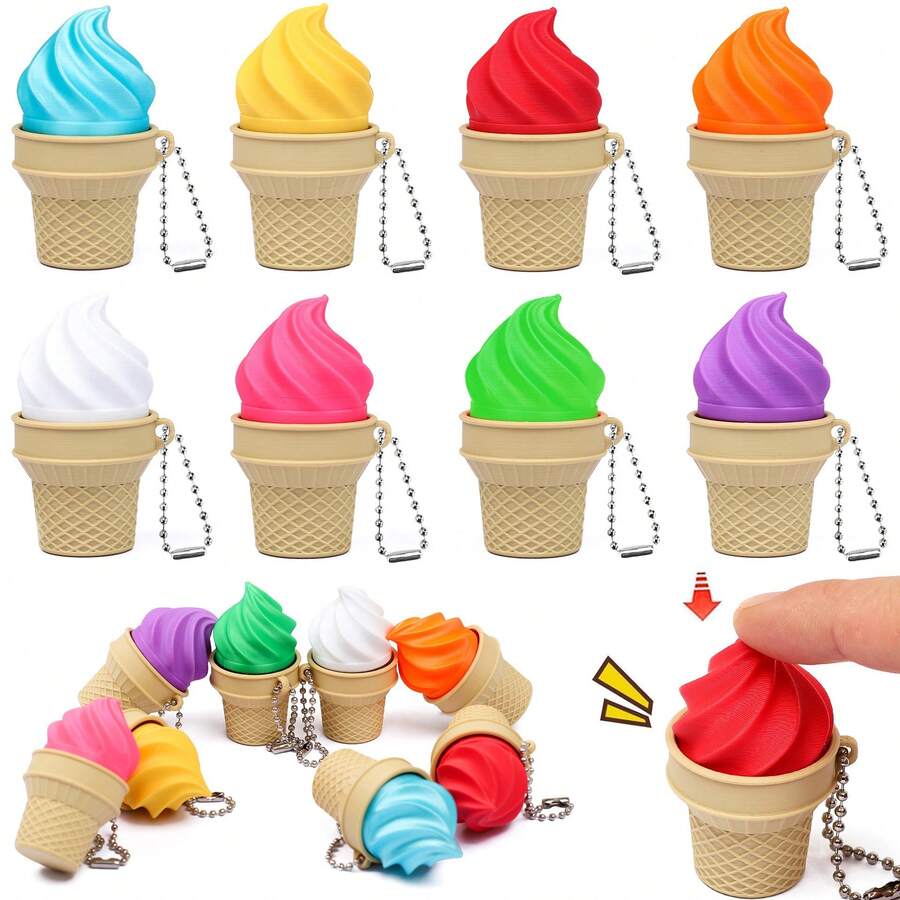 1/2/3 Pcs Stress Relief Keychain-Mechanical Button Finger Presser To Help Relieve Stress, Stimulate The Senses, And Provide Entertainment-Perfect For Home, Office, And Travel-The Ideal Gift For Adults, Colors Assorted