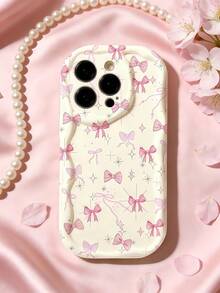 1 chiếc ốp lưng điện thoại TPU mềm mại, họa tiết nơ dễ thương, kiểu dáng Dopamine Wave, quà tặng mùa hè cho người yêu, tương thích với Apple 17 Promax, 17Air, 17Pro, 17, 16 Promax, 16 Plus, 16 Pro, 16, 15Promax, 15 Plus, 15Pro, 15, 14Promax, 14Plus, 14 Pro, 14, 13Promax, 13 Pro, 13, 12Promax, 12Pro, 11 Promax, 11 Pro, 11, XSMAX, XR, X/XS, 7Plus, 8Plus/Galaxy S21, S22, S23, S24, S25, S26 - trắng - Xem 1