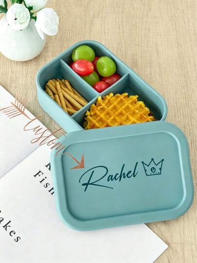 Personalized Lunch Box With Name, Back To School Gift, Food Container, Suitable For Boys And Girls Silicone Lunch Box
