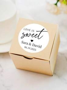 Personalized Wedding Stickers With Cute Thank You Message, Perfect For Wedding Favors And Modern Celebrations - Multicolor - View 2