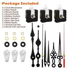 3 Sets Of Quartz Clock Movements, Shaft Length: 16mm, 18mm, 23mm, Includes 3 Pairs Of Clock Hands, For Repair, Replacement And DIY Wall Clock/Desk Clock, Suitable For Home And Office Decor, Thoughtful Gift For Clock Enthusiasts - G033A3J#5 - View 13