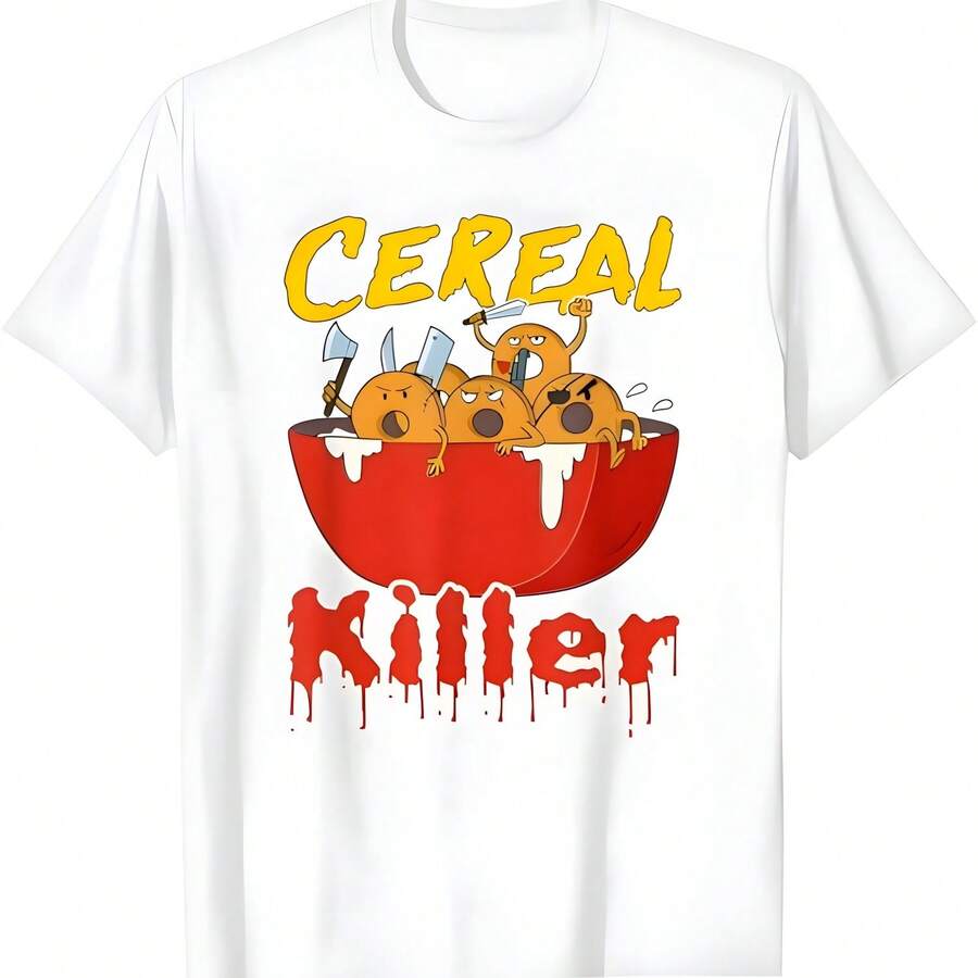 Serial Killer Parody Cereal Killer Camiseta - Blanco - Ver 1