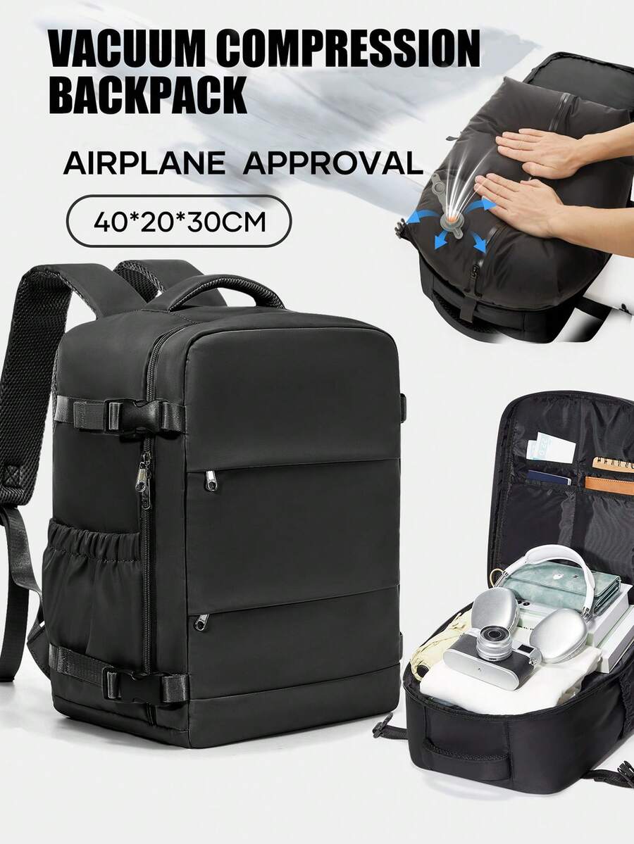 可登機筆電旅行背包 真空壓縮式 40X20X30cm 飛機認可旅行背包行李箱 男女通用 衣服收納真空背包 符合Ryanair機艙尺寸 適合短途旅行 可輕鬆放入座椅下方 - 彩色 - 查看 1
