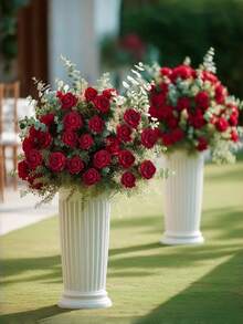 10pcs Silk Artificial Rose Flowers, Realistic Fake Roses Decor, Suitable For Wedding, Engagement, Spring, Indoor, Outdoor, Floral Arrangement, Tabletop Decoration - Multicolor - View 5