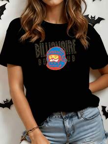 Space Helmet Design Representing Human Curiosity To Explore New Worlds And The Inner Strength To Achieve Distant Dreams; Modern And Comfortable Casual Women's T-Shirt For Everyday Wear - Black - View 8