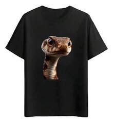 Curious Snake In Pocket T-Shirts - 白色 - 查看 6