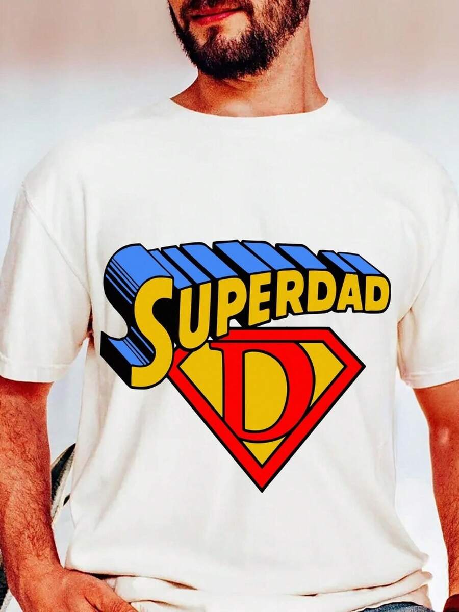 playeras de hombre camisas para hombre playera de hombre camisas de hombre ropa de hombreSuperdad T Shirt, Graphic Tee, for Superhero Dad camisa de hombre playeras playeras para hombre sudadera para hombre conjuntos de hombre y2k - Blanco - Ver 1