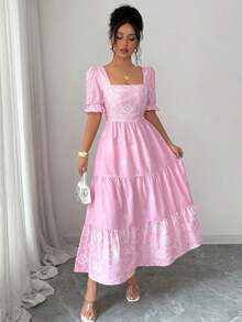 Women Midi Dresses - Pale Pink - View 5