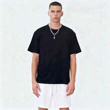100% Cotton Y2K Loose Short Sleeve Tee Unisex New Summer Collection 2026:  Gray Wishbone World Tour Print T-Shirt For Men And Women, Fashionable - Black - View 4