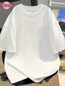 Camiseta Deportiva Casual para Mujer de Manga Corta Oversized en Blanco - Camiseta Elástica de Cuello Redondo con, Lavable aáquina, Ajuste Cómodo para Todas las Estaciones, para Uso Diario. - Blanco - Ver 7
