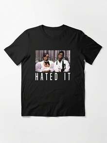 Herren- und Damen-T-Shirt "HATED IT" aus den 90er Jahren in lebendigen Farben, Unisex, 100 % Baumwolle, weich, ein unverzichtbares All-Season-Casual-Streetwear-Teil, vielseitiger Stil für alle Jahreszeiten, erschwinglich für den täglichen Gebrauch und ein perfektes Geschenk für Fans und Freunde – 220 g - Schwarz - Übersicht 1