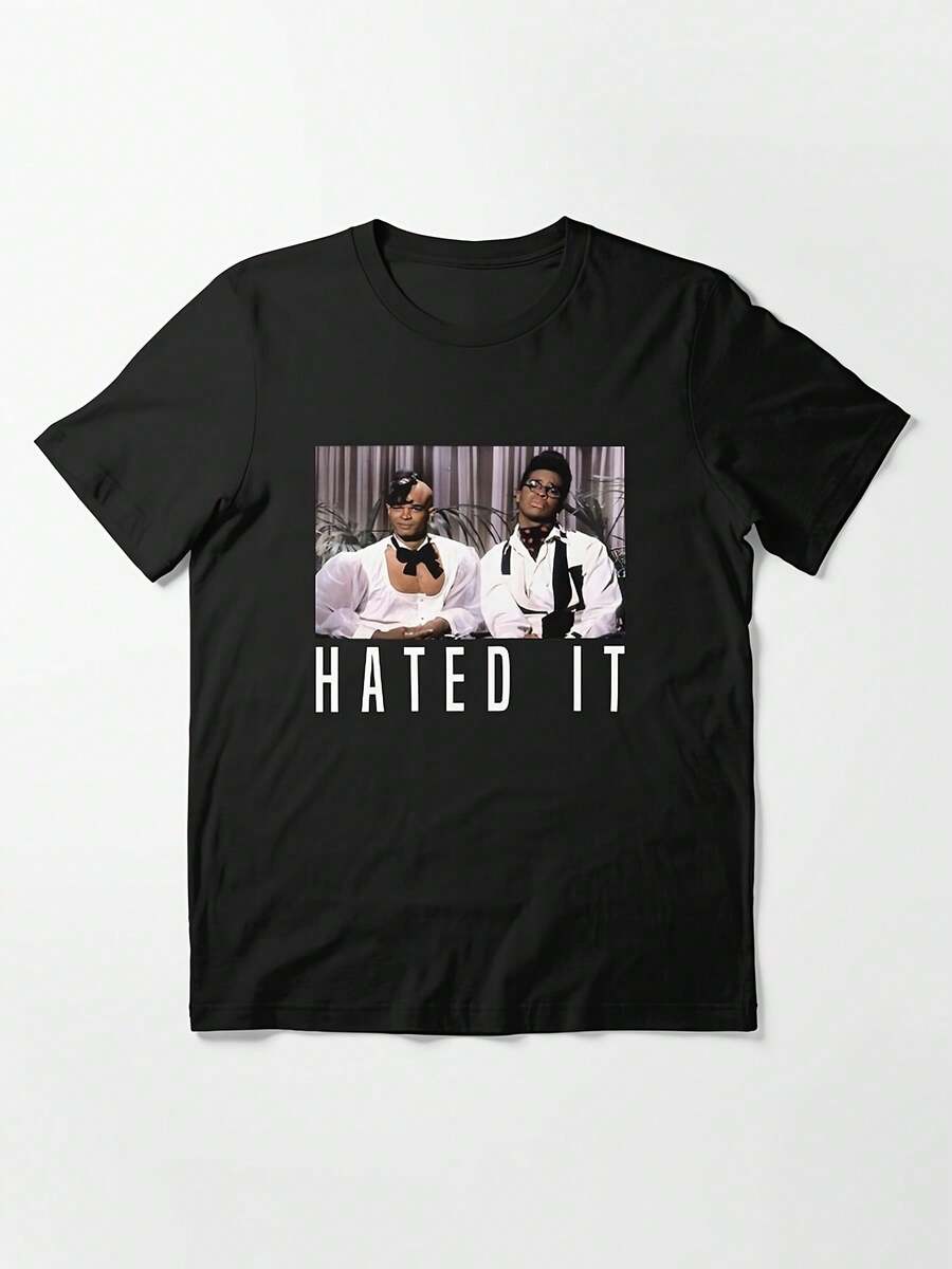 Herren- und Damen-T-Shirt "HATED IT" aus den 90er Jahren in lebendigen Farben, Unisex, 100 % Baumwolle, weich, ein unverzichtbares All-Season-Casual-Streetwear-Teil, vielseitiger Stil für alle Jahreszeiten, erschwinglich für den täglichen Gebrauch und ein perfektes Geschenk für Fans und Freunde – 220 g - Schwarz - Übersicht 1