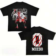 S-3XL Playera con tematica de lucha libre estampado de grupo de perros diabolicos,A194 playera informal de verano para hombre,cuello redondo, - Blanco - Ver 7