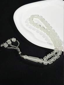 1pc Muslim Luminous Smooth Comfortable Prayer Beads Bracelet, Portable Rosary Accessory - Multicolor - View 1
