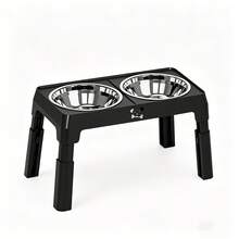 Stainless Steel Elevated Dog Bowls, Anti-Slip Raised Pet Feeder For Large Dogs, Adjustable Height Food & Water Bowls - 2800ML - View 11
